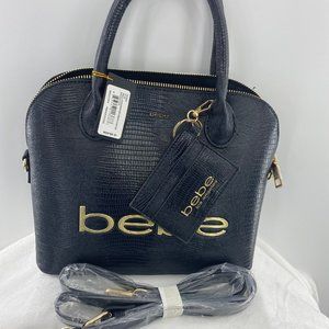 Bebe Fabiola Lizard Stamped Mini Dome Satchel